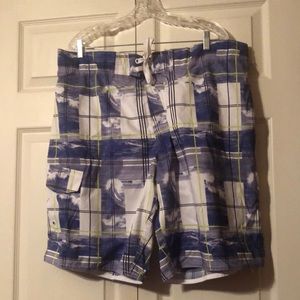 Joe Boxer size XXL Mens Swim Trunks with Side pocket and Velcro Fly w/Tie Waist